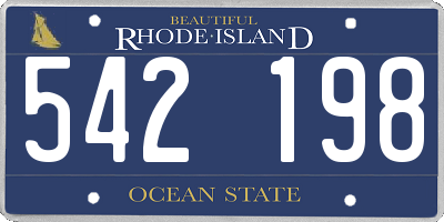 RI license plate 542198
