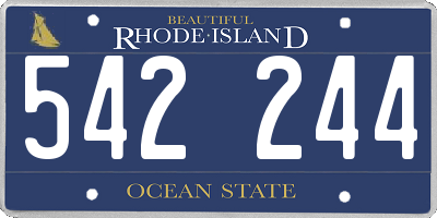 RI license plate 542244