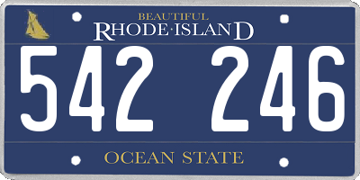 RI license plate 542246