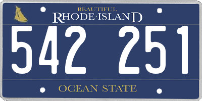 RI license plate 542251