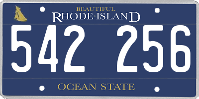 RI license plate 542256