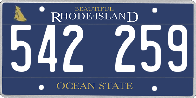 RI license plate 542259