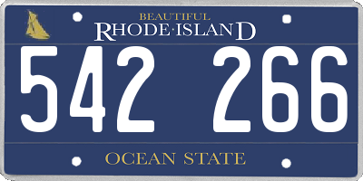 RI license plate 542266