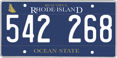 RI license plate 542268