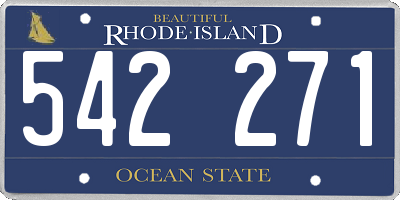 RI license plate 542271