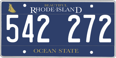 RI license plate 542272