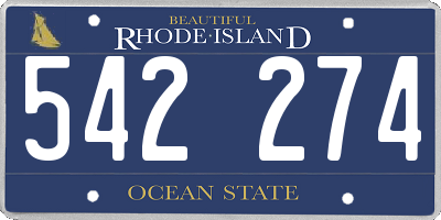 RI license plate 542274