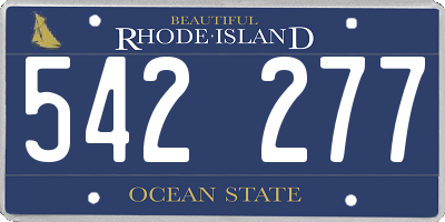 RI license plate 542277