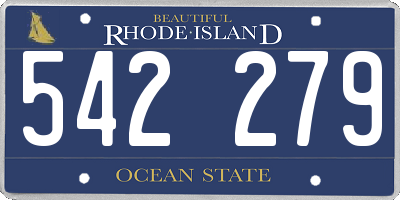 RI license plate 542279