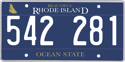 RI license plate 542281