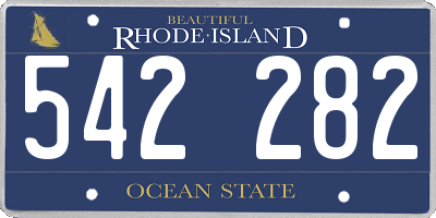 RI license plate 542282