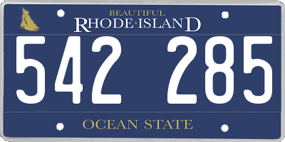 RI license plate 542285