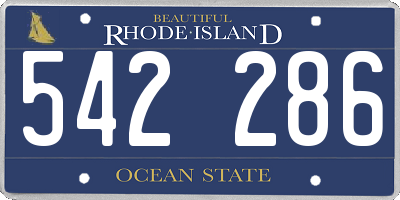 RI license plate 542286
