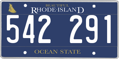 RI license plate 542291