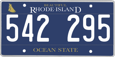 RI license plate 542295