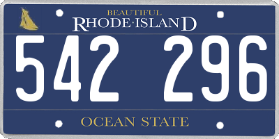 RI license plate 542296