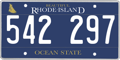 RI license plate 542297
