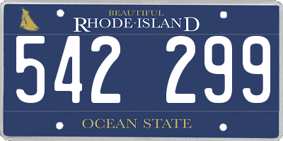 RI license plate 542299
