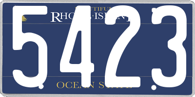 RI license plate 5423