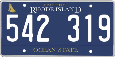 RI license plate 542319