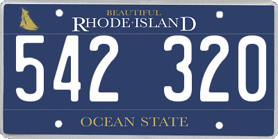 RI license plate 542320
