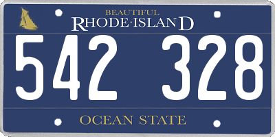 RI license plate 542328