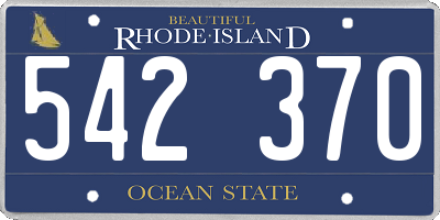 RI license plate 542370