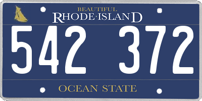 RI license plate 542372