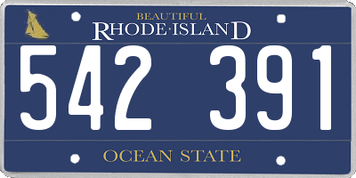 RI license plate 542391