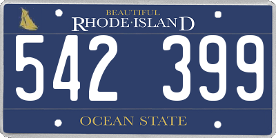 RI license plate 542399