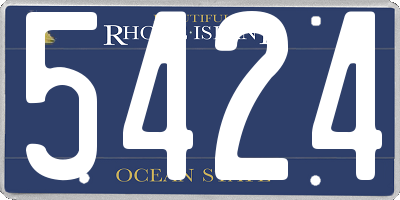 RI license plate 5424