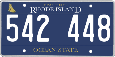 RI license plate 542448