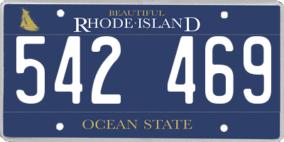 RI license plate 542469