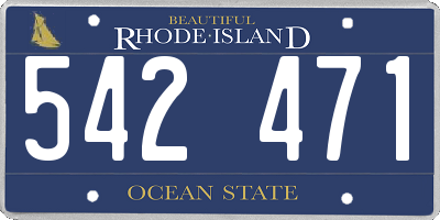 RI license plate 542471