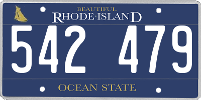 RI license plate 542479