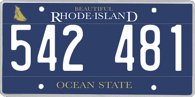 RI license plate 542481