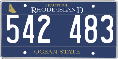 RI license plate 542483