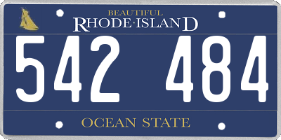 RI license plate 542484