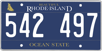RI license plate 542497