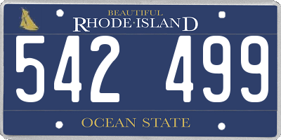 RI license plate 542499