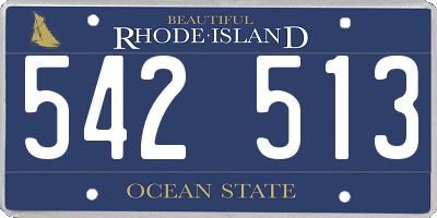 RI license plate 542513