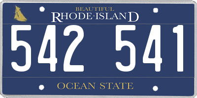 RI license plate 542541