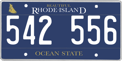 RI license plate 542556