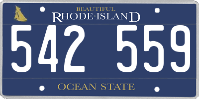 RI license plate 542559