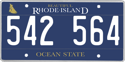 RI license plate 542564