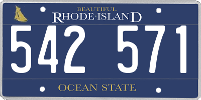 RI license plate 542571