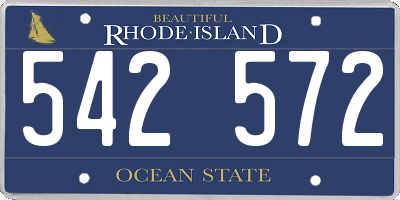 RI license plate 542572