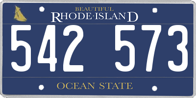 RI license plate 542573