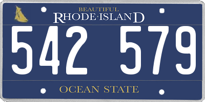 RI license plate 542579