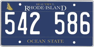 RI license plate 542586